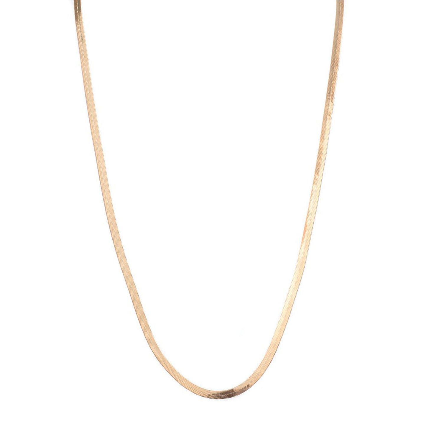 Lisbeth Jewelry Herringbone Necklace Gold Fill