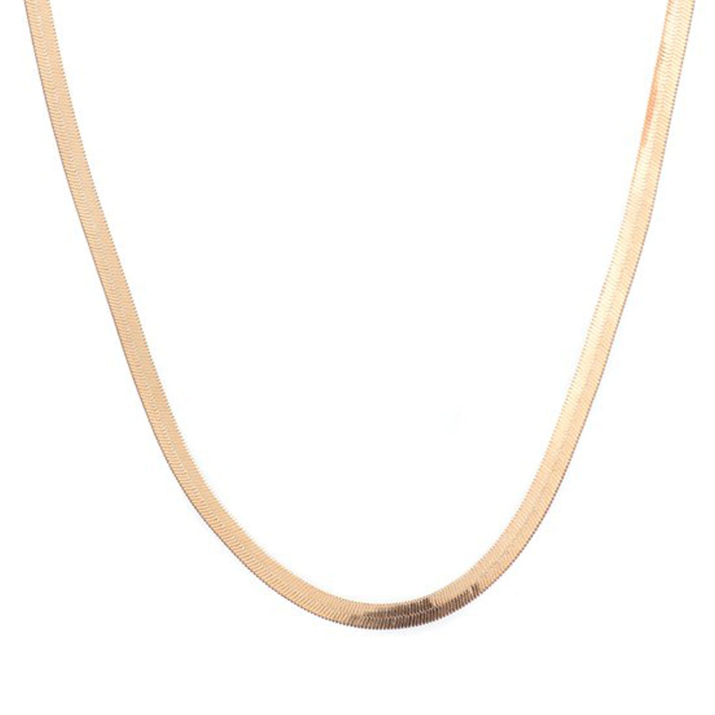 Lisbeth Jewelry Herringbone Necklace Gold Fill