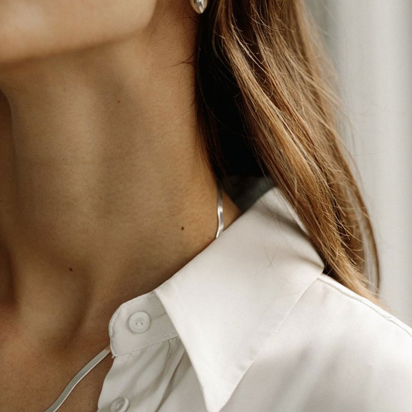 Lisbeth Herringbone Necklace Sterling Silver