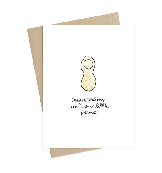 Little May Papery New Baby Card Little Peanut | Printed in Canada