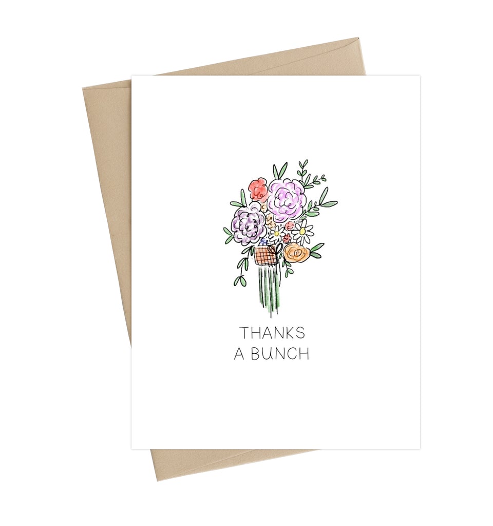Little May Papery Thank You Card A Bunch | Printed in Canada
