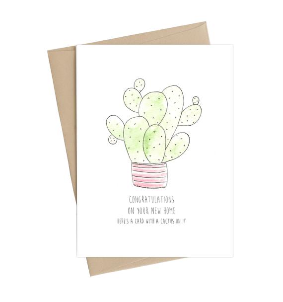 Little May Papery New Home Card Cactus | Designed and Made in Canada