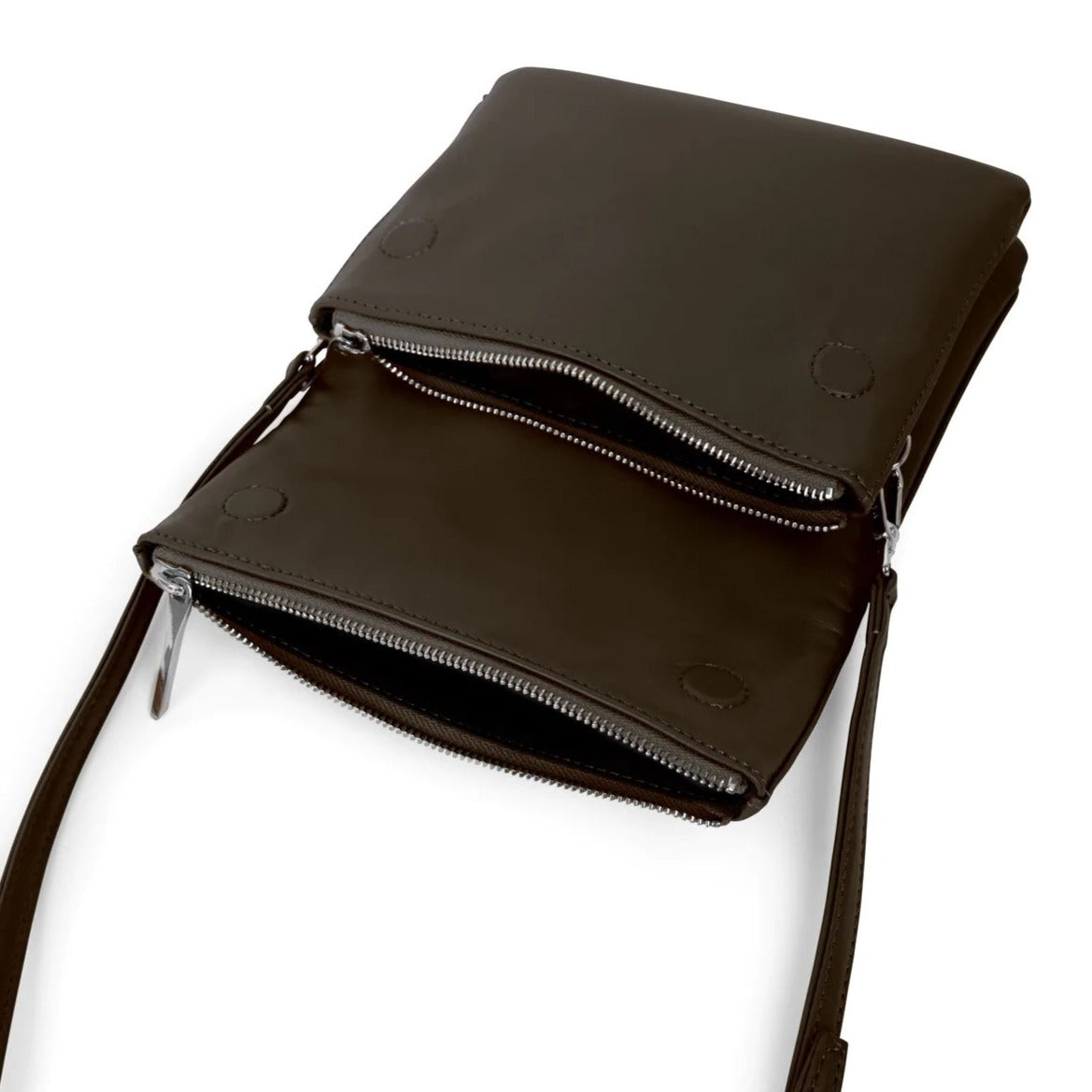 Matt & Nat Hiley Crossbody Bag - Loom Espresso, Vegan Leather