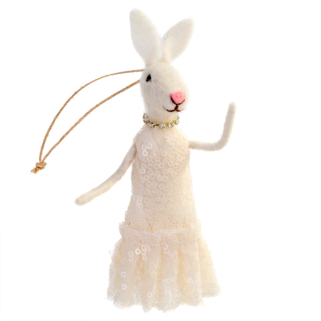 Felted Ornament | Madame Bunny