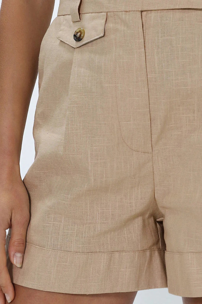 Madison the Label Milly Shorts | Tan, Designed in Australia
