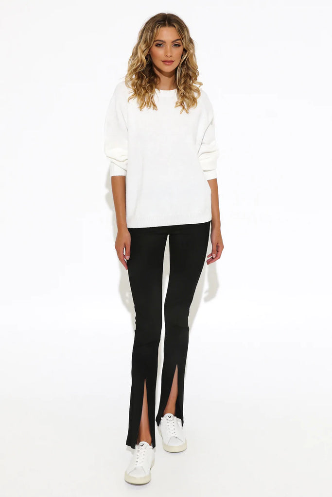 Madison the Label Sani Knit Sweater - White, Designed in Australia