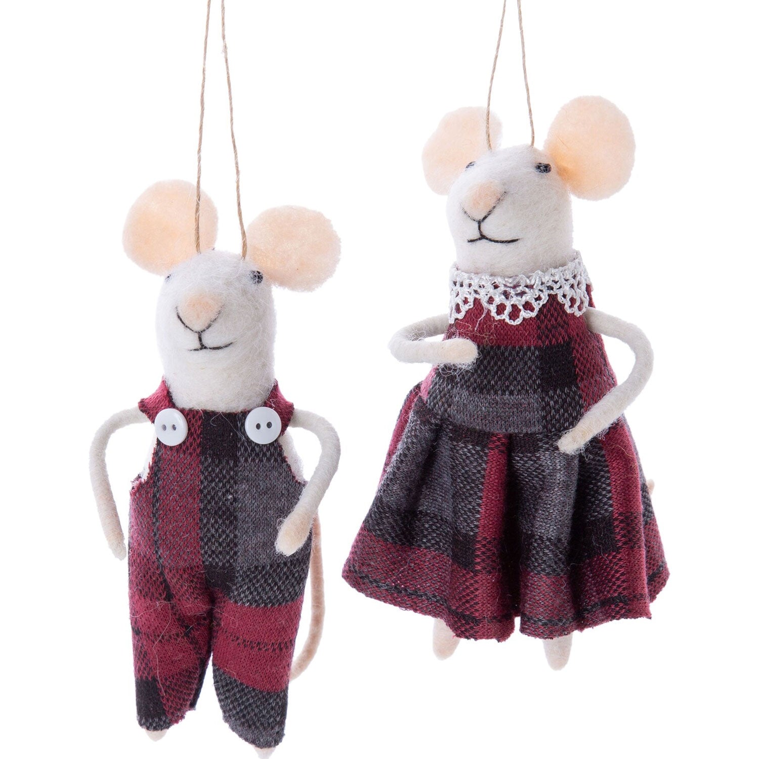 Mouse Ornament | Party in Plaid, RGB and Martin 