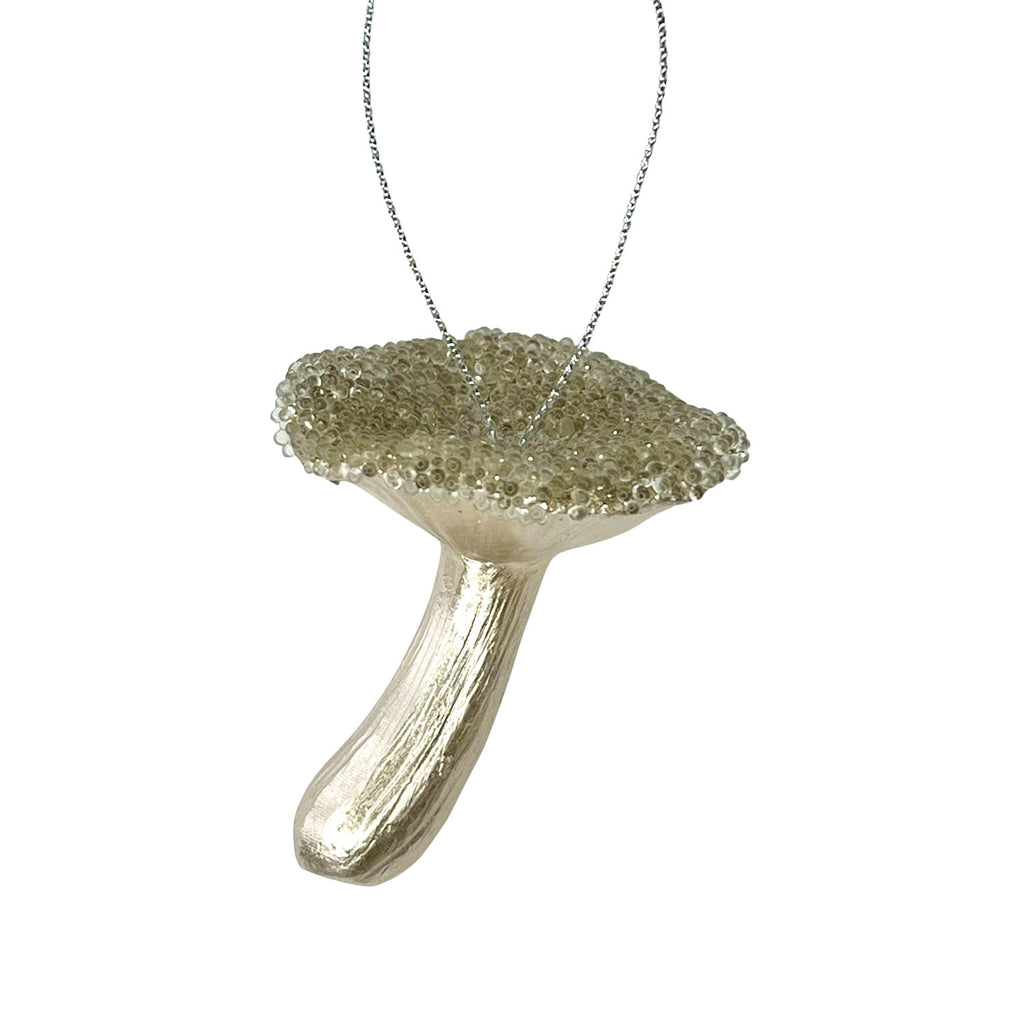 Mushroom Ornament | Champagne, Beaded Tops