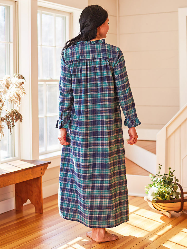 April Cornell Forest Flannel Nighty - Blue Spruce