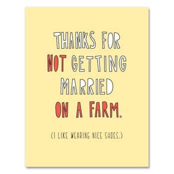 Near Modern Disaster - Wedding Card - Farm Wedding