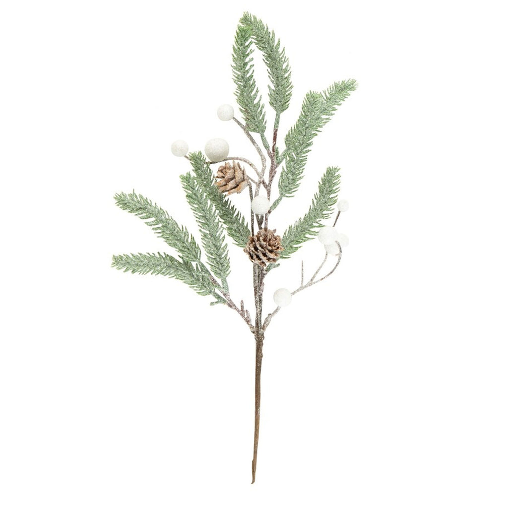 Branch Stem with Berry and Pine Cones | Twang and Pearl