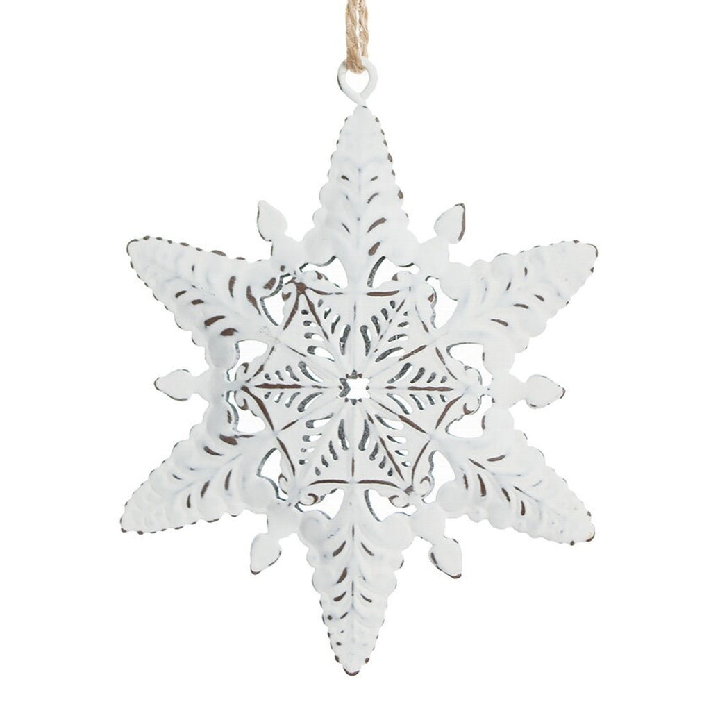 Antique Metal Snowflake Ornaments 2 Styles | Twang and Pearl