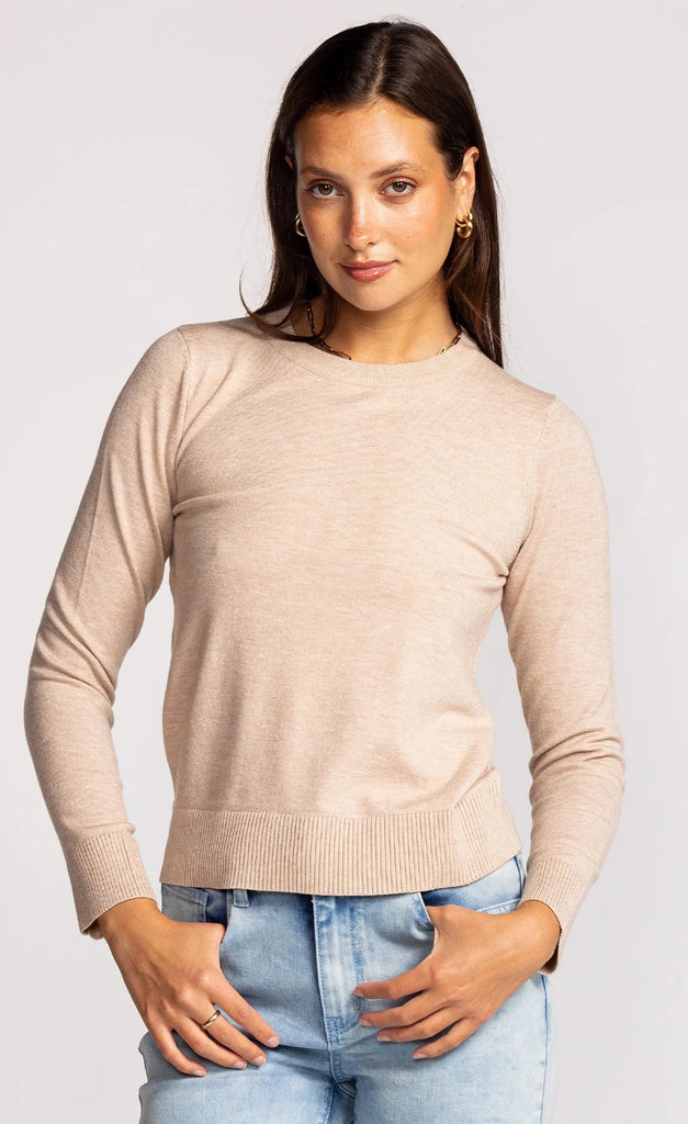 Pink Martini Emma Sweater | Beige, Designed in Canada