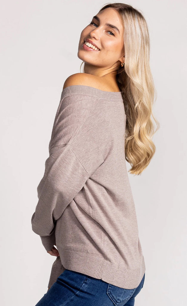 Pink Martini Olivia Sweater | Grey, Designed in Canada
