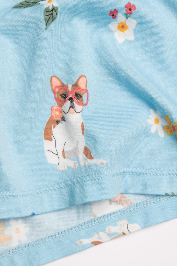 PJ Salvage Playful Prints Dogs PJ Set | Sky Blue, Designed in the USA