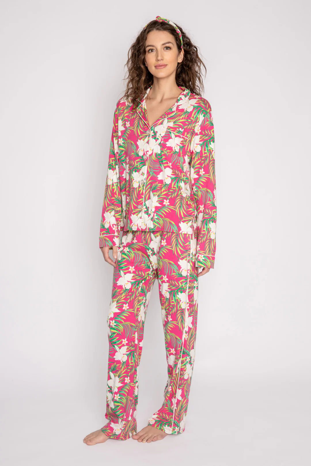 PJ Salvage Playful Prints Dogs PJ Set | Sky Blue, Designed in the USAPJ Salvage Tropical PJ Set | Fuchsia, Designed in the USA