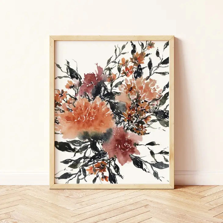 Paperbec Design Co. Moody Bohemian Wildflower Art Print | Small