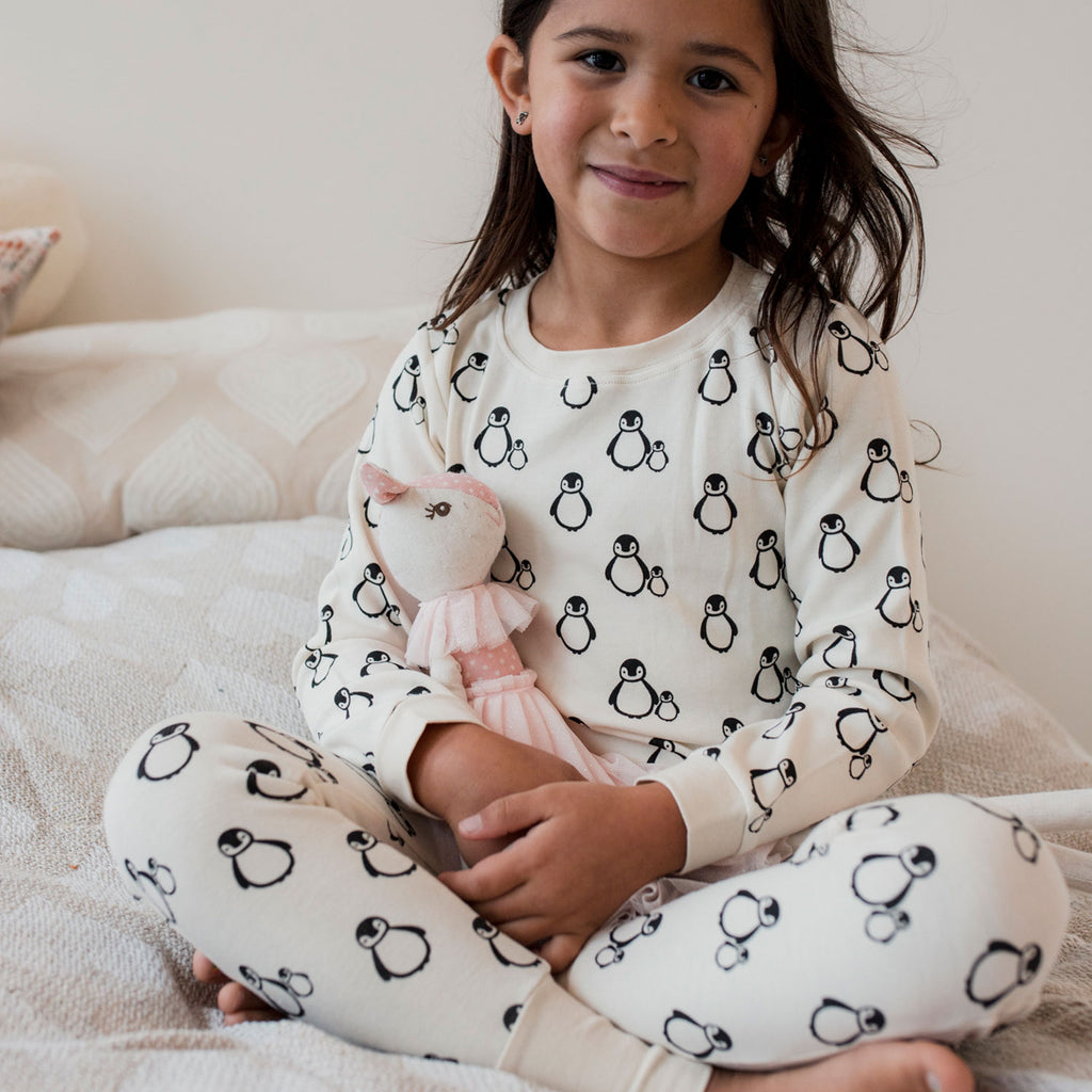 Parade Organic Kids Pajamas Black Penguins | Cotton