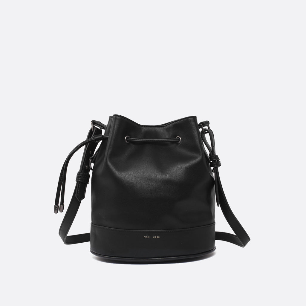 Pixie Mood Amber Bucket Bag | Black, Vegan Leather