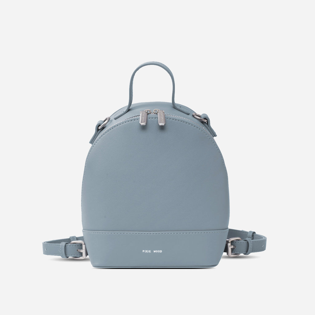 Pixie Mood Cora Backpack Small | Mineral Blue, Vegan Leather
