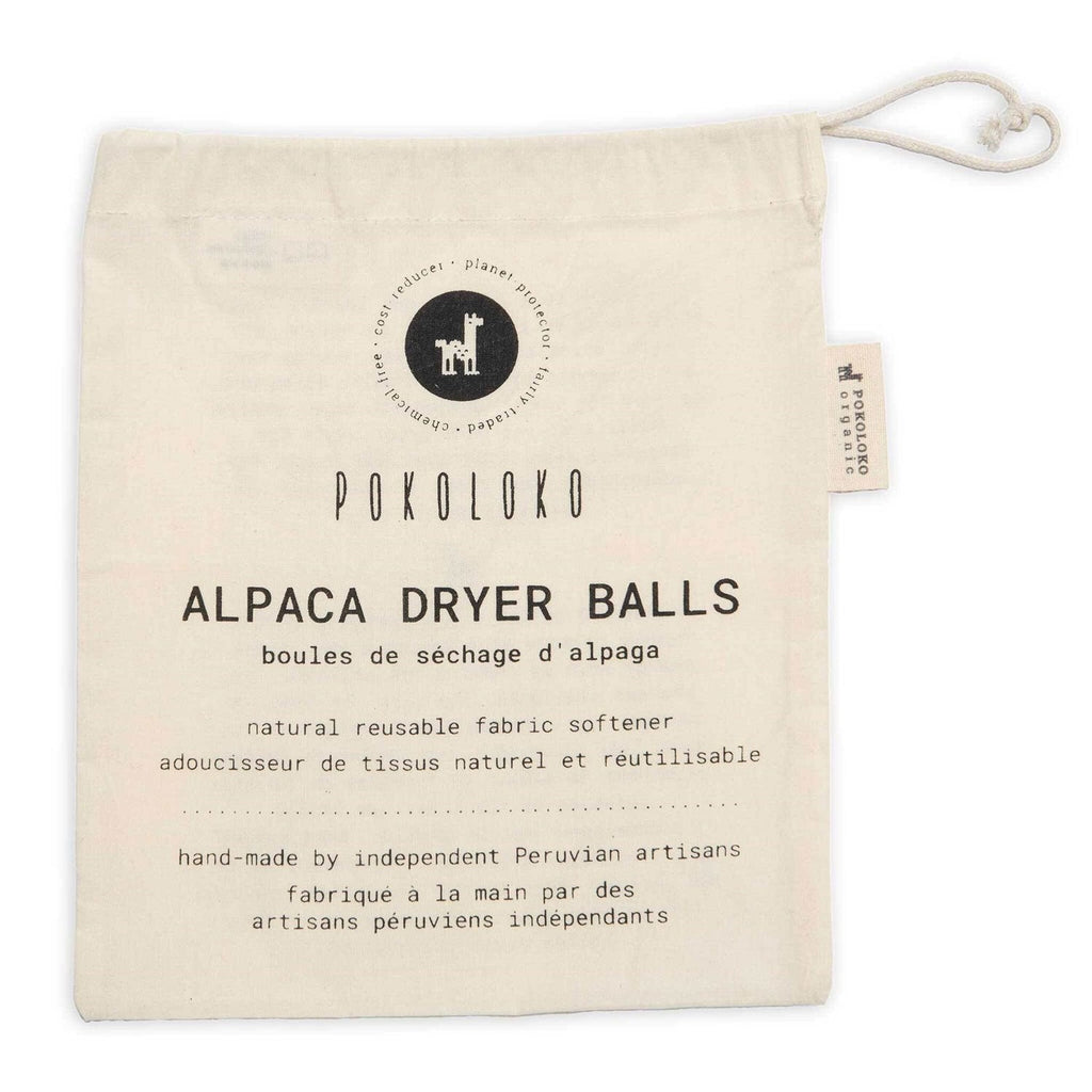 Pokoloko - Alpaca Dryer Balls Pack of 3 and Muslin Bag