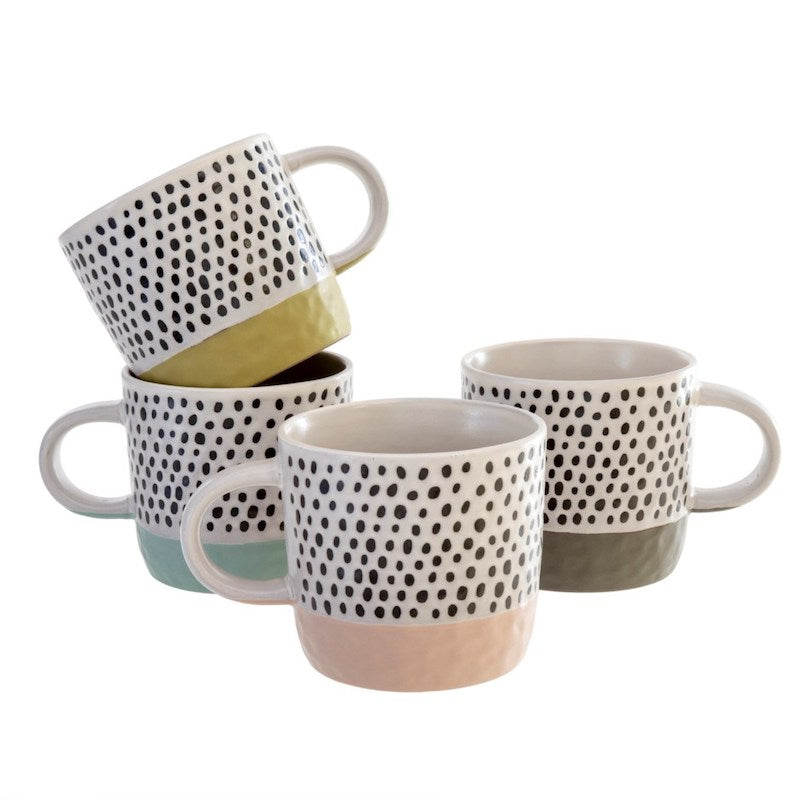 Mugs Various Colours, Clay | Polka Dots