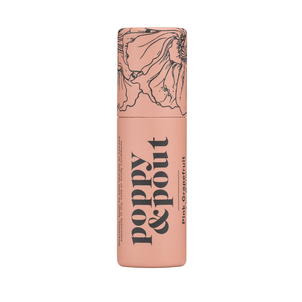 Poppy & Pout Lip Balm | Grapefruit, Natural, Cruelty-Free, EcoFriendly
