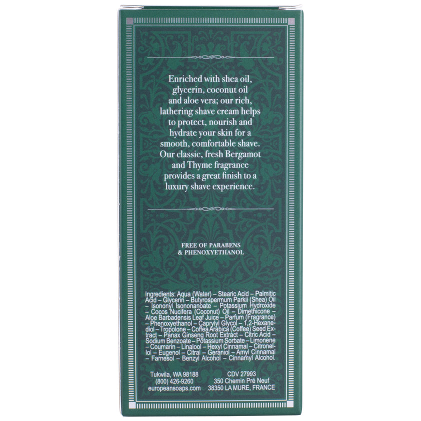 Pre de Provence - Bergamot and Thyme - Shave Cream