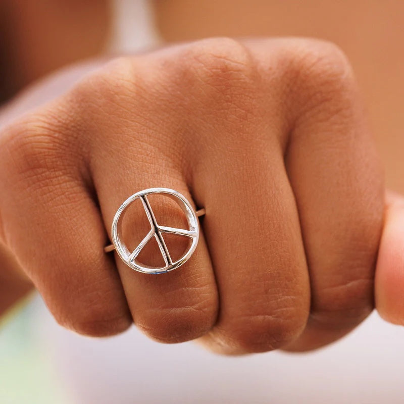 Pura Vida Peace Ring | Silver, Handmade in Costa Rica