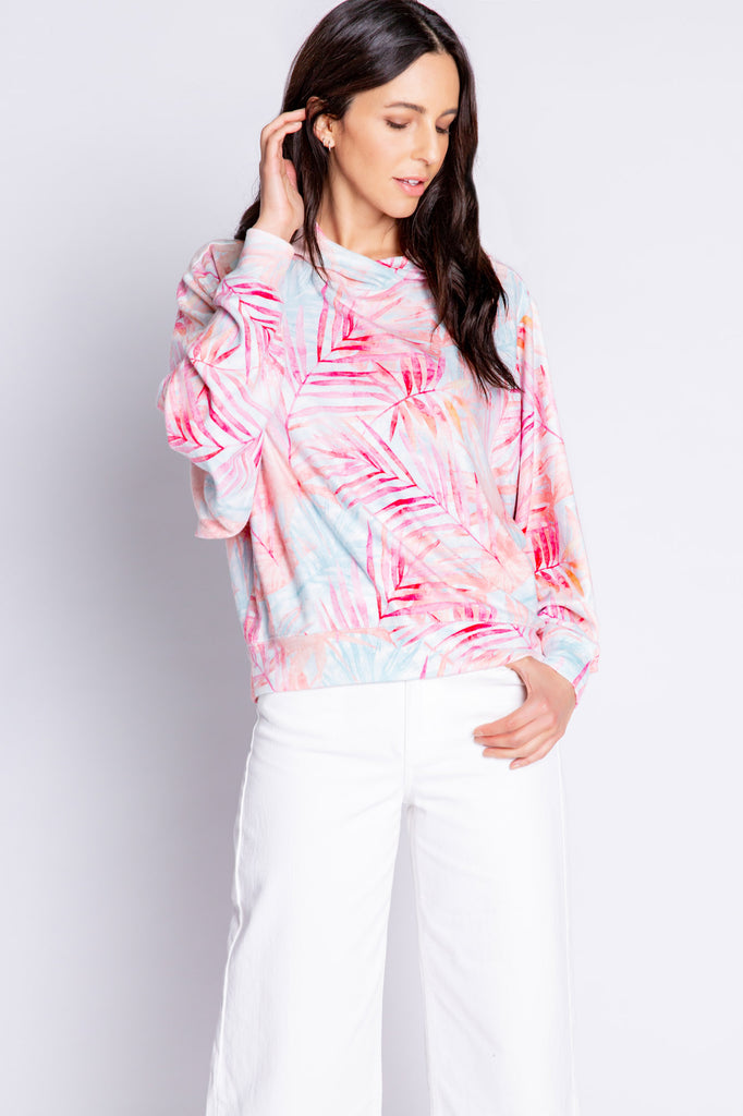 PJ Salvage Peachy Party Tropical Hoodie Multi | Designed in the USA