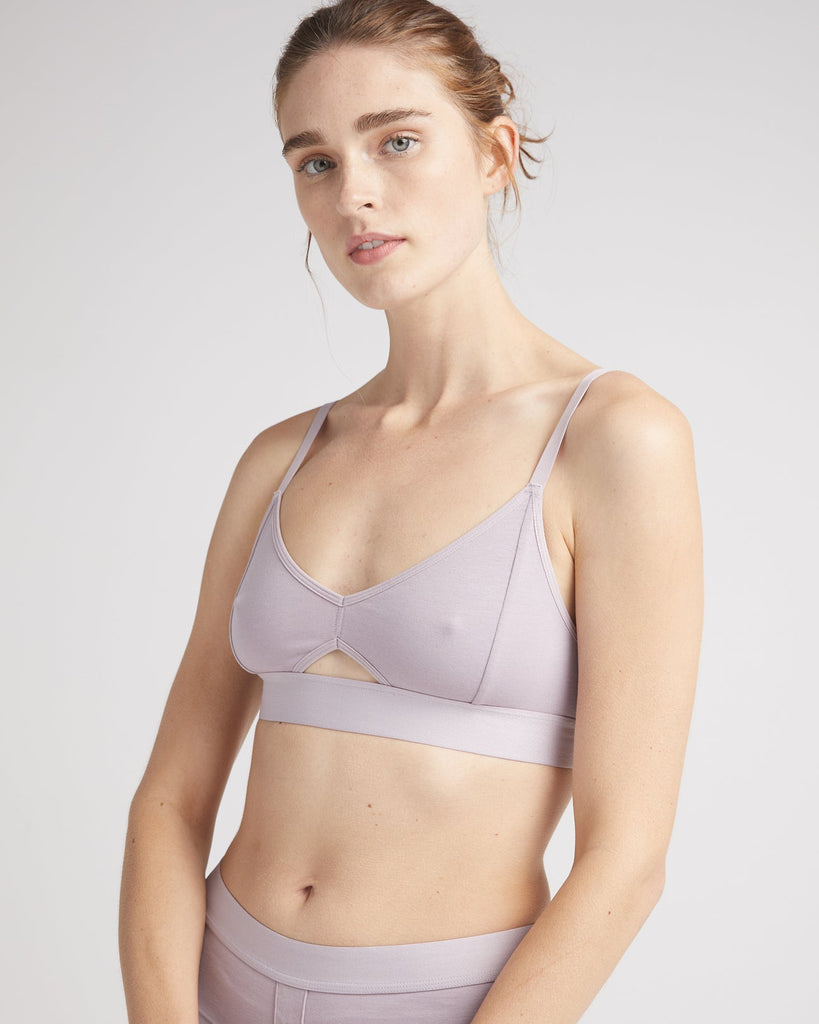 RicherPoorer Classic Bralette Amethyst Smoke | Ethically Made