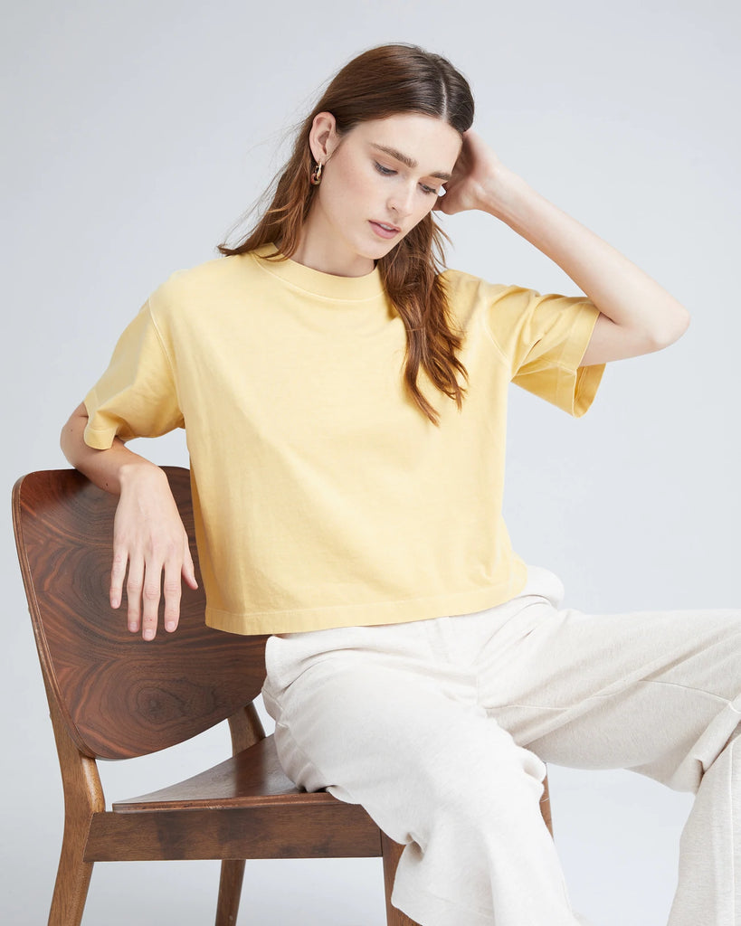 RicherPoorer - Relaxed Crop Tee - Cornbread