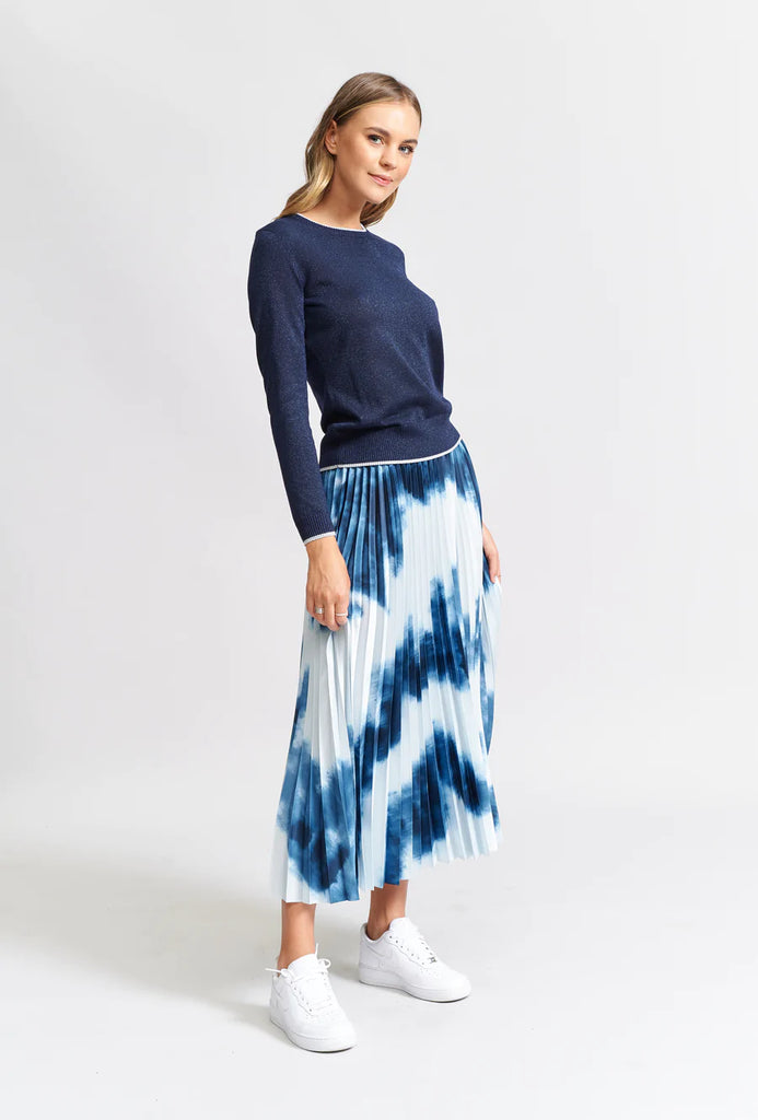 We Are The Others Sunray Skirt - Navy Tie Dye, Designed in Australia