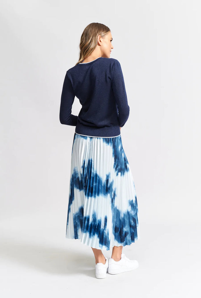 We Are The Others Sunray Skirt - Navy Tie Dye, Designed in Australia