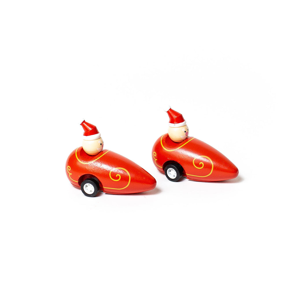 Jack Rabbit Pull Back Santa Sleigh Toy | Wood, Designed in the USA