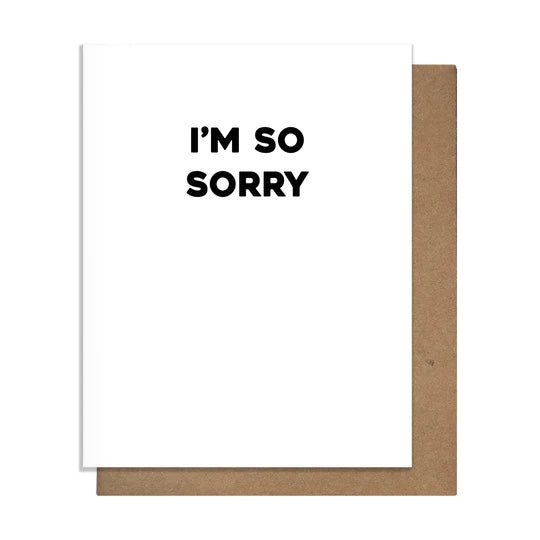 Pretty Alright Goods Sympathy and Empathy Card - So Sorry