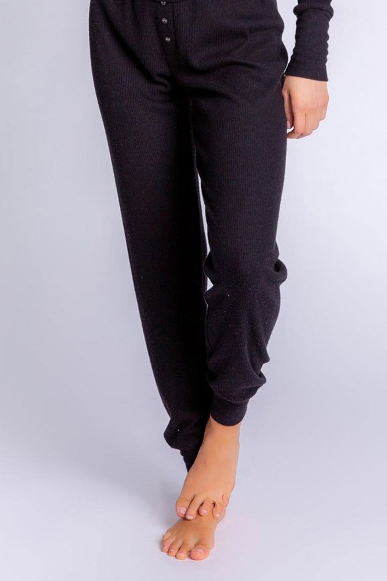 PJ Salvage Textured Essentials Jammie Pant Black | Designed in the USA