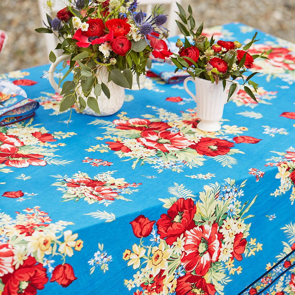 April Cornell Cotton Tablecloth Charming Blue | Designed in Canada