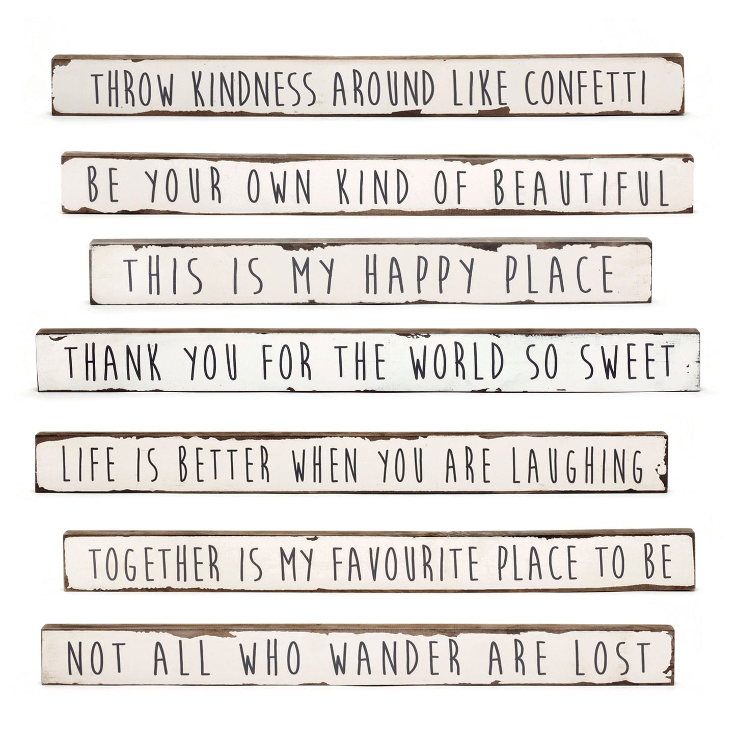 Shelf & Wall Art | Handmade Wood Block Inspirational Quote