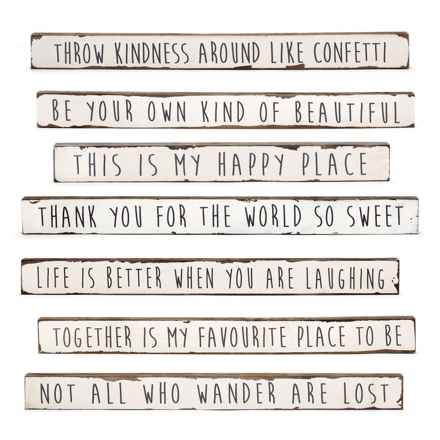 Shelf & Wall Art | Handmade Wood Block Inspirational Quote