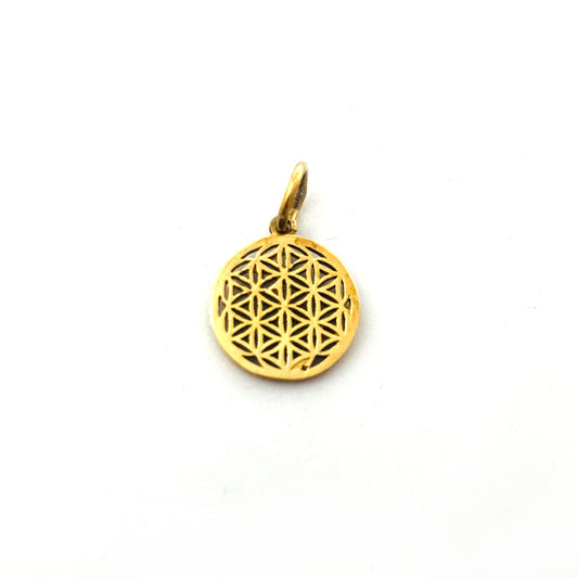 Twang & Pearl Charm Pendant Geo | Brass Sterling Silver, Made in India