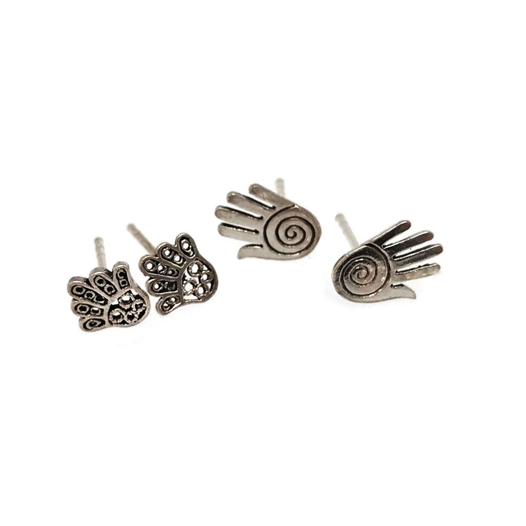 Twang & Pearl Sterling Studs Hamsa | Made in Thailand