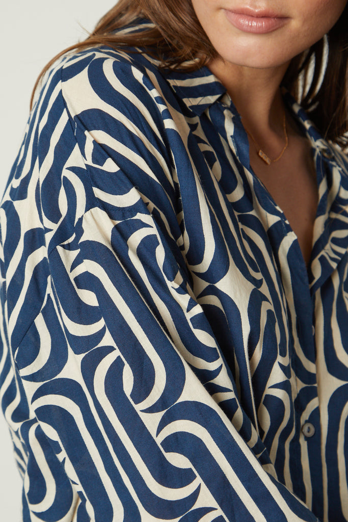 Velvet Annalise Top | Navy, Designed in the USA