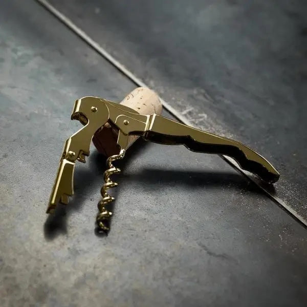 Viski Belmont Gold Signature Corkscrew | Stanless Steel 24K Gold Plated