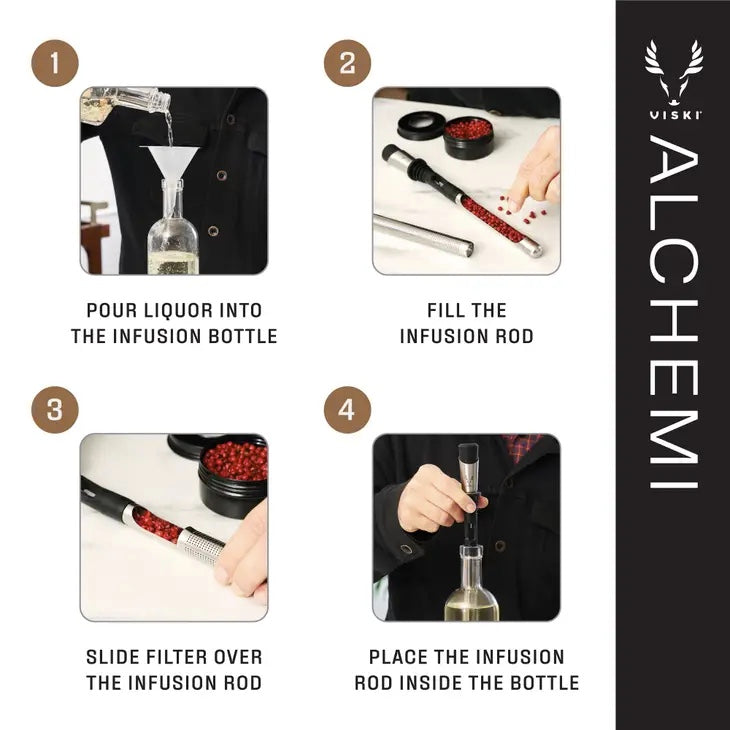 Viski Alchemi Spirits Infusion Kit | 10 Piece Kit