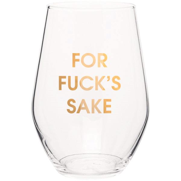 Chez Gagne Stemless Wine Glass | Fuck's Sake, 19oz