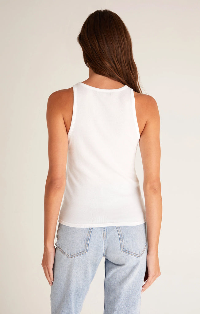 Z Supply Janice Tank White | Designed in the USA