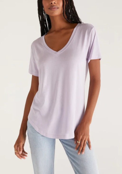 Z Supply Kasey V Neck Modal T-Shirt | Violet Stone