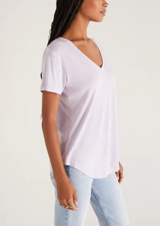 Z Supply Kasey V Neck Modal T-Shirt | Violet Stone
