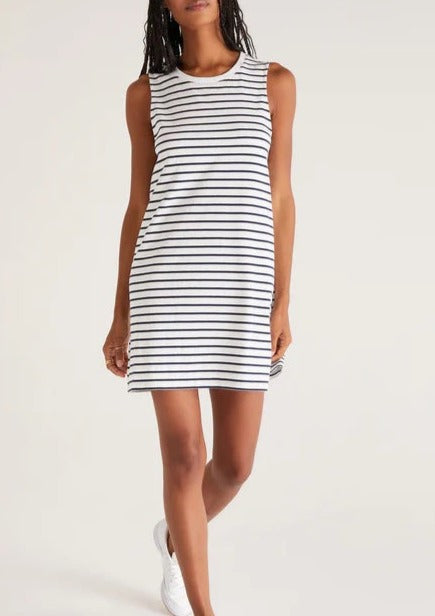 Z Supply Sloane Stripe Dress | White, Designed in USA